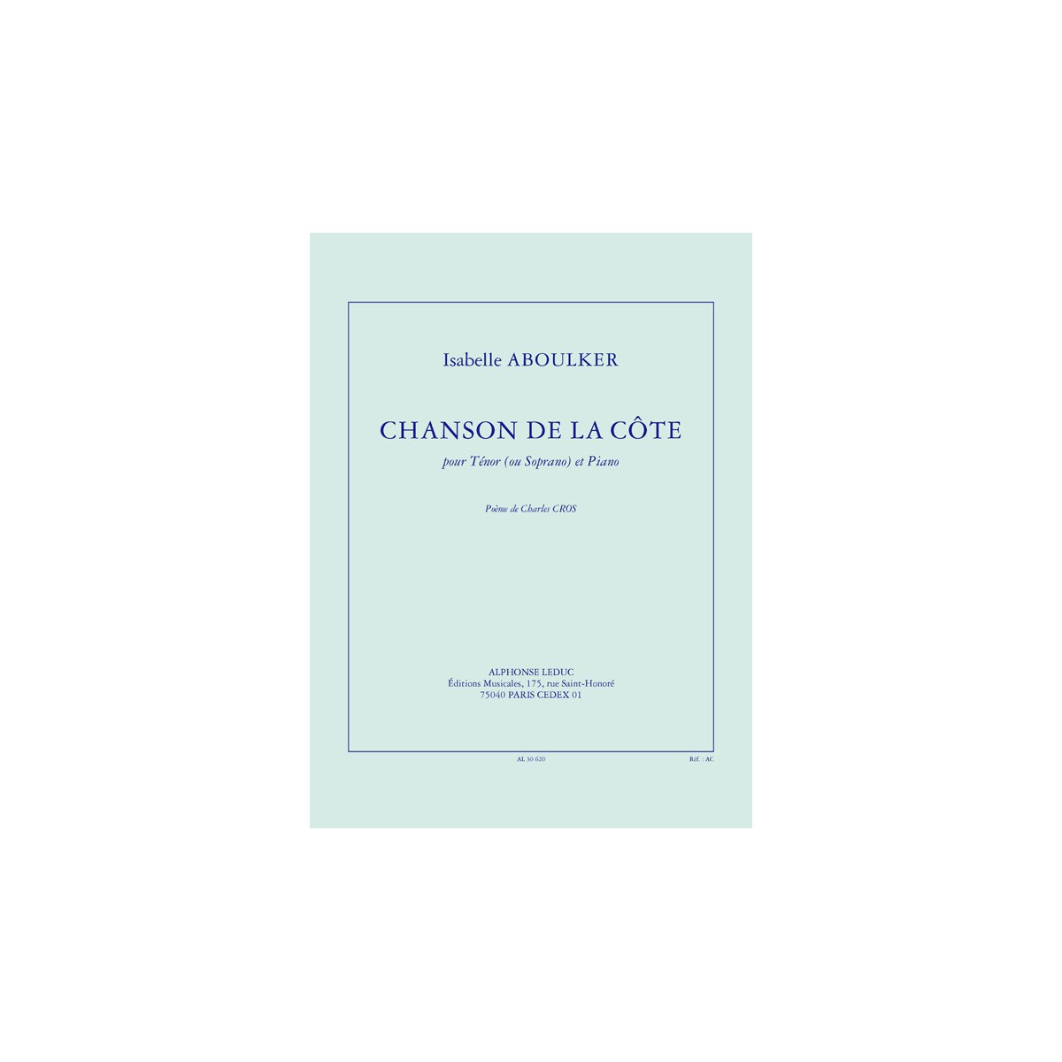 Isabelle Aboulker : Chanson de la côte
