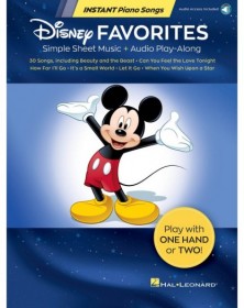 Disney Favorites - Instant Piano Songs - Partitions pour Piano très facile