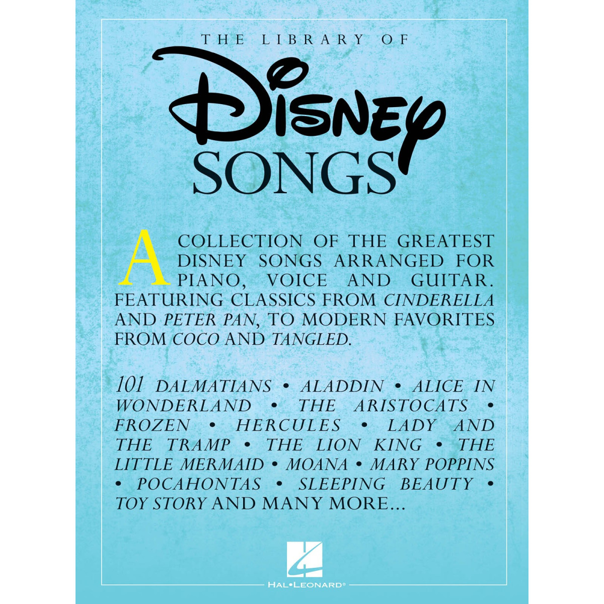 The Library of Disney Songs - Partitions pour Piano, Voix et Guitare - Hal Leonard