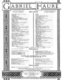 Les Berceaux Op.23 No.1