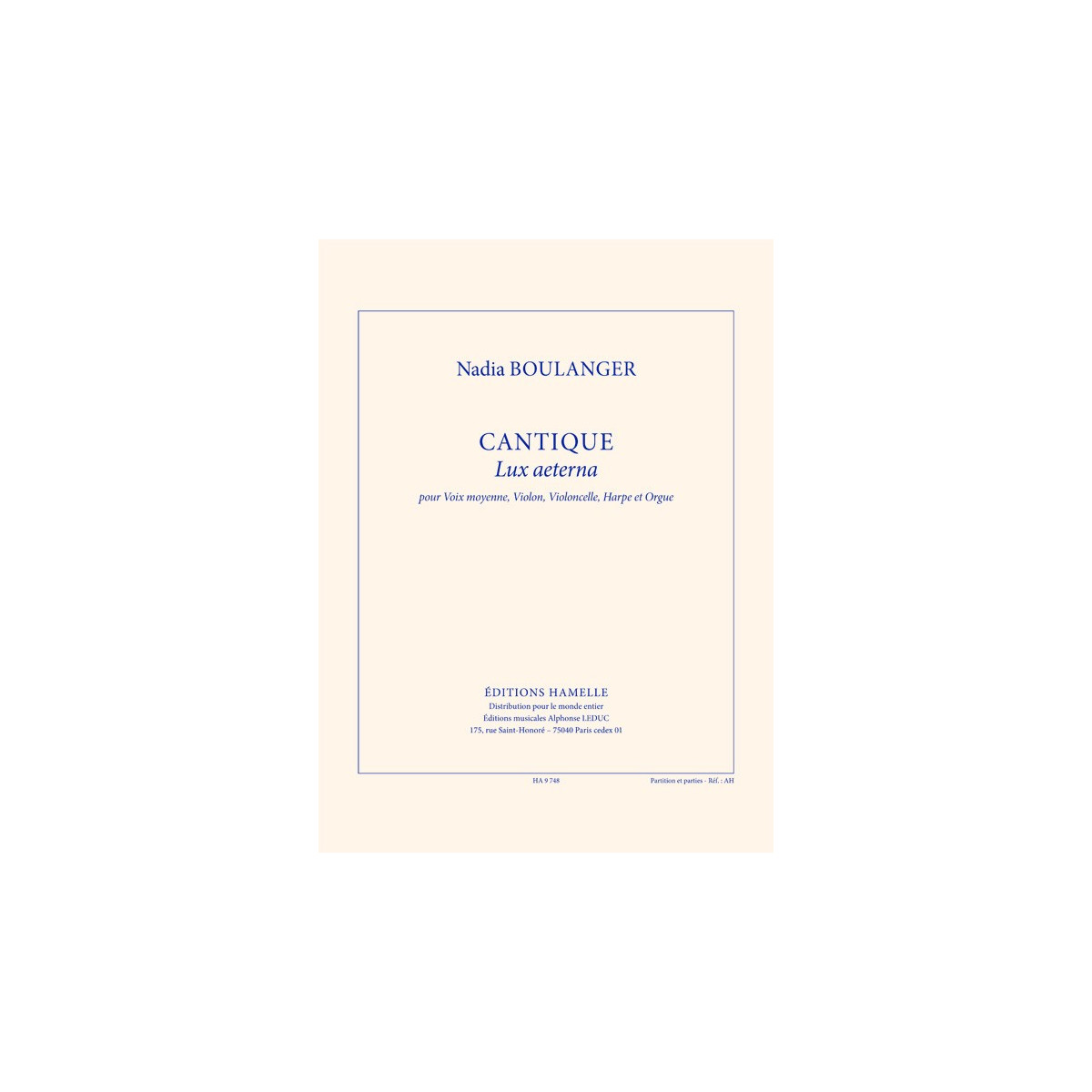 Boulanger N: Cantique