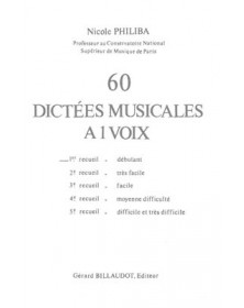 60 Dictees Musicales A 1 Voix Volume 1