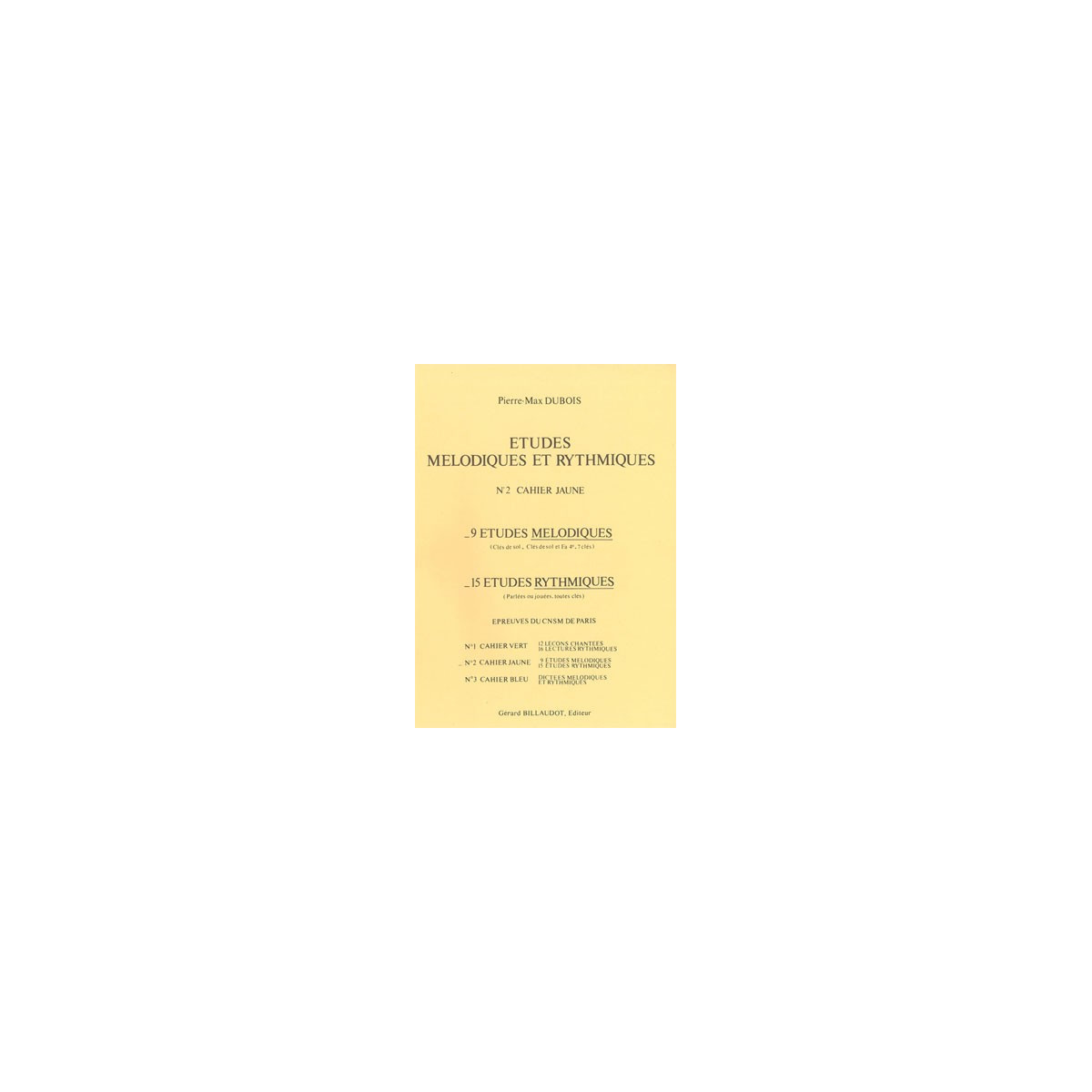 Etudes Melodiques Et Rythmiques Volume 2