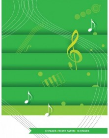 Quaderno di musica - 10 righi, 32 pp. carta bianca