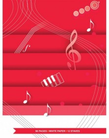 Quaderno di musica - 12 righi, 96 pp. carta bianca