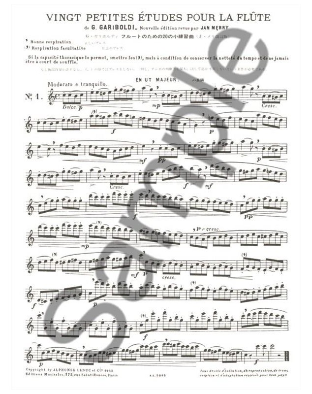 Giuseppe Gariboldi : (20) Vingt Petites Études Op. 132