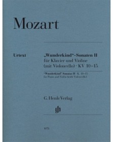W.A. Mozart : Sonates "Wunderkind" vol. II pour piano et violon (avec violoncelle) K. 10-15