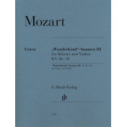 W.A. Mozart : Sonates "Wunderkind" vol. III pour piano et violon K. 26-31