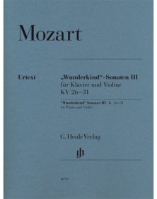 W.A. Mozart : Sonates "Wunderkind" vol. III pour piano et violon K. 26-31