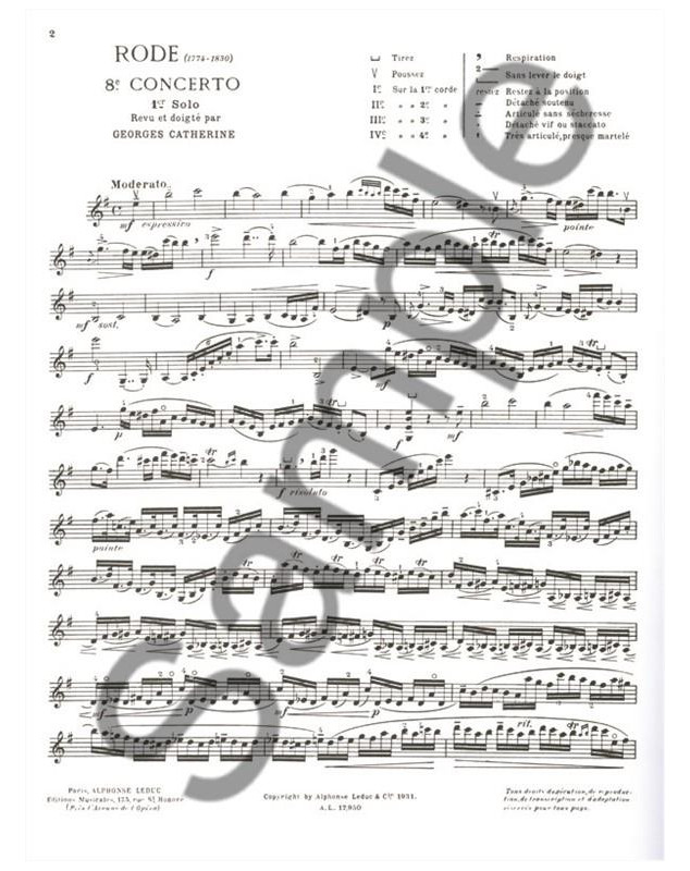 Rode / Catherine : 1er Solo du Concerto n° 8 mi mineur op. 13