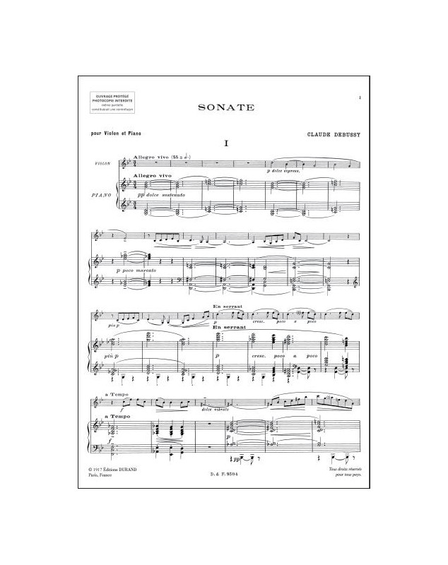 Debussy : Sonate N° 3