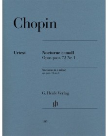 Frédéric Chopin : Nocturne en mi mineur op. post. 72 no. 1 - Henle Verlag Urtext