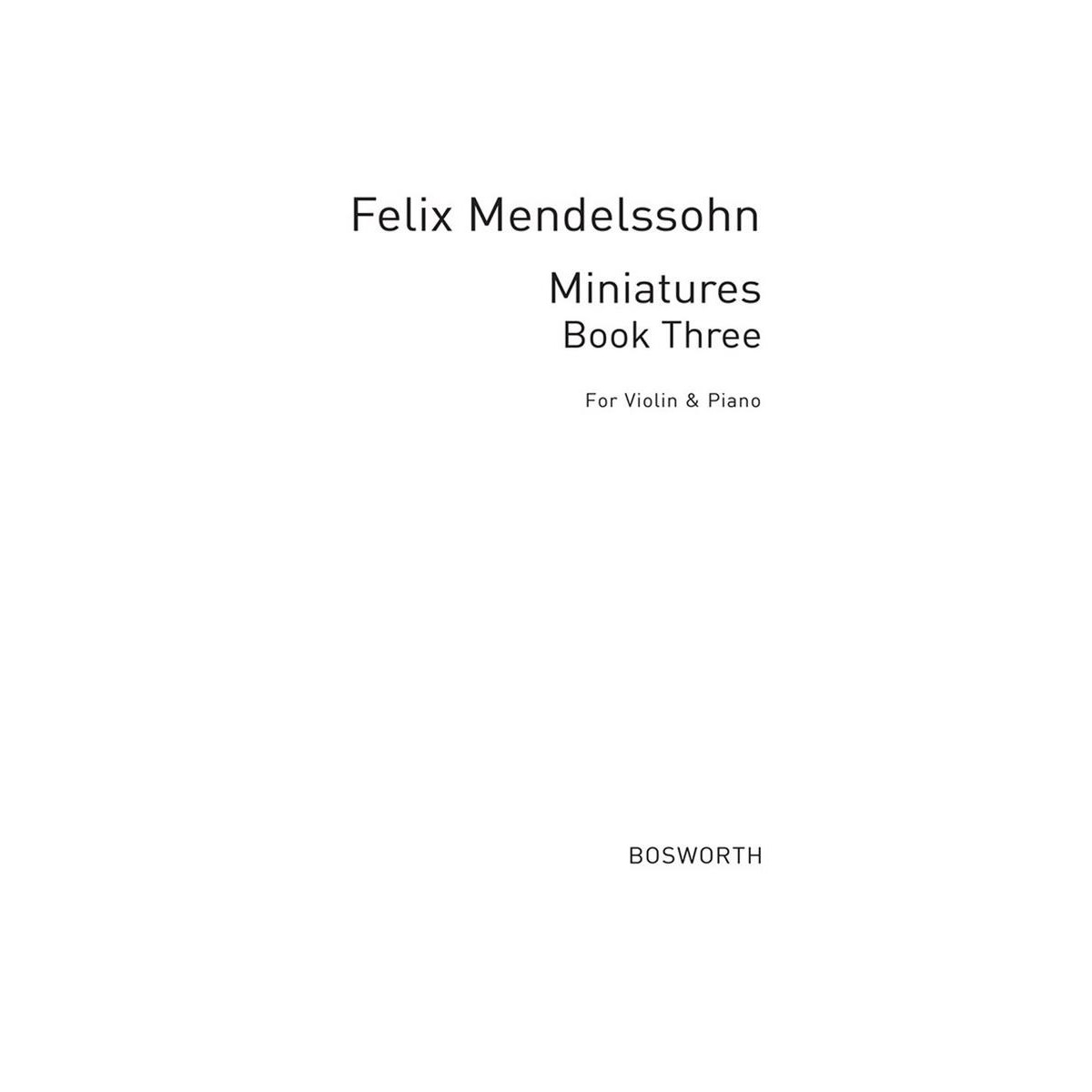Miniatures For Violin And Piano Book 3