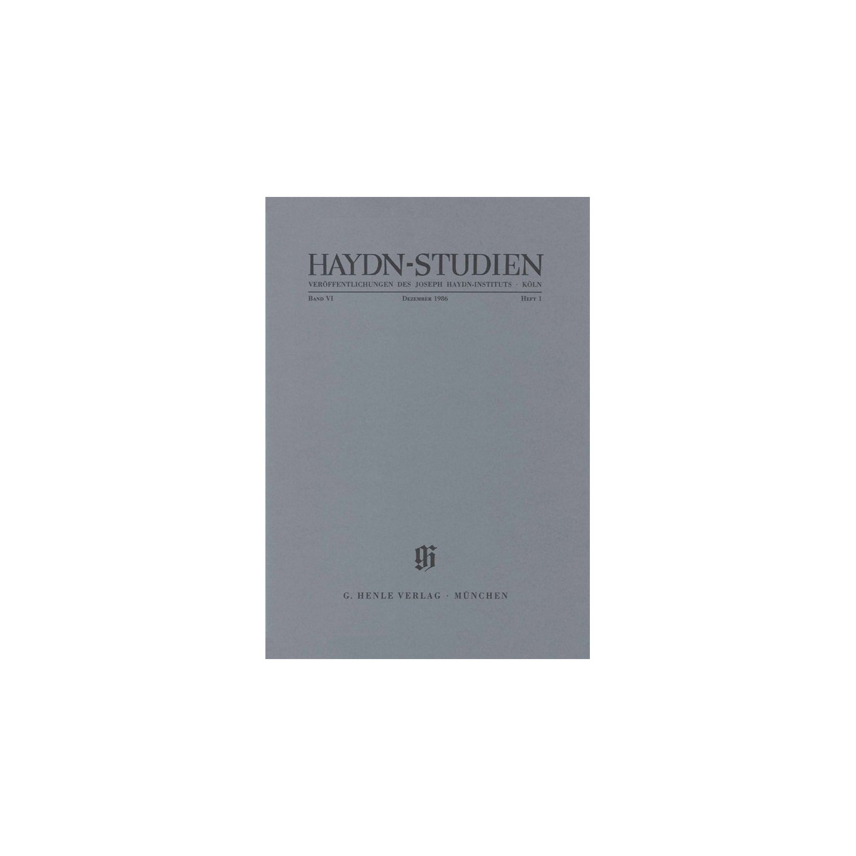 Haydn-Studien Bd. 6 Heft 1