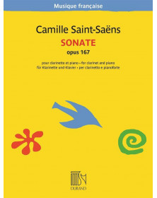 Sonate Opus 167 - Partition Clarinette et Piano - Camille Saint-Saëns