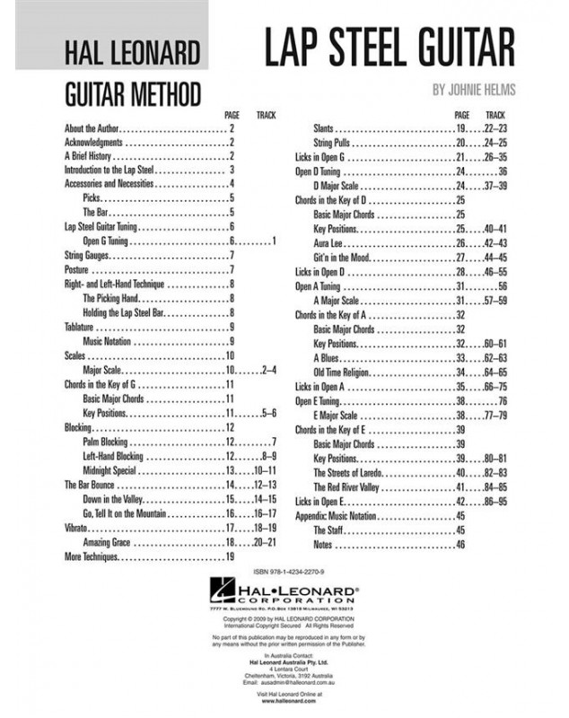 The Hal Leonard Lap Steel Guitar Method
