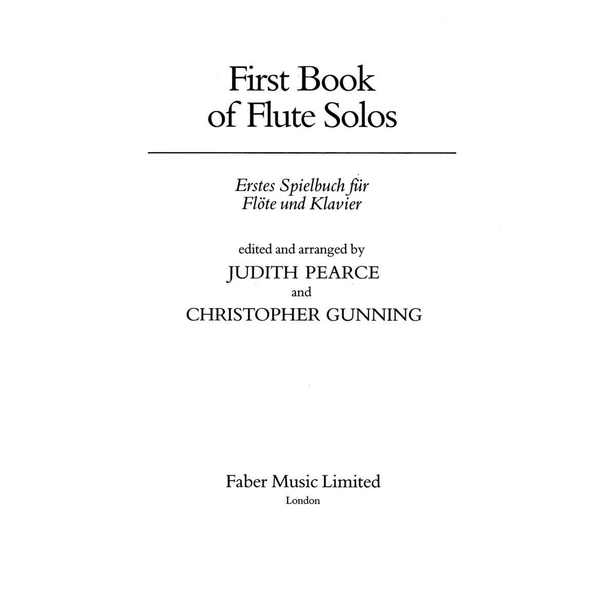 First Book of Flute Solos