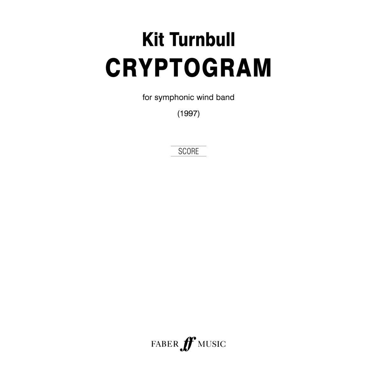 Cryptogram. Wind band