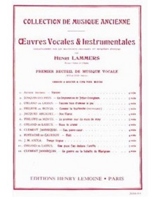 Oeuvres vocales et...