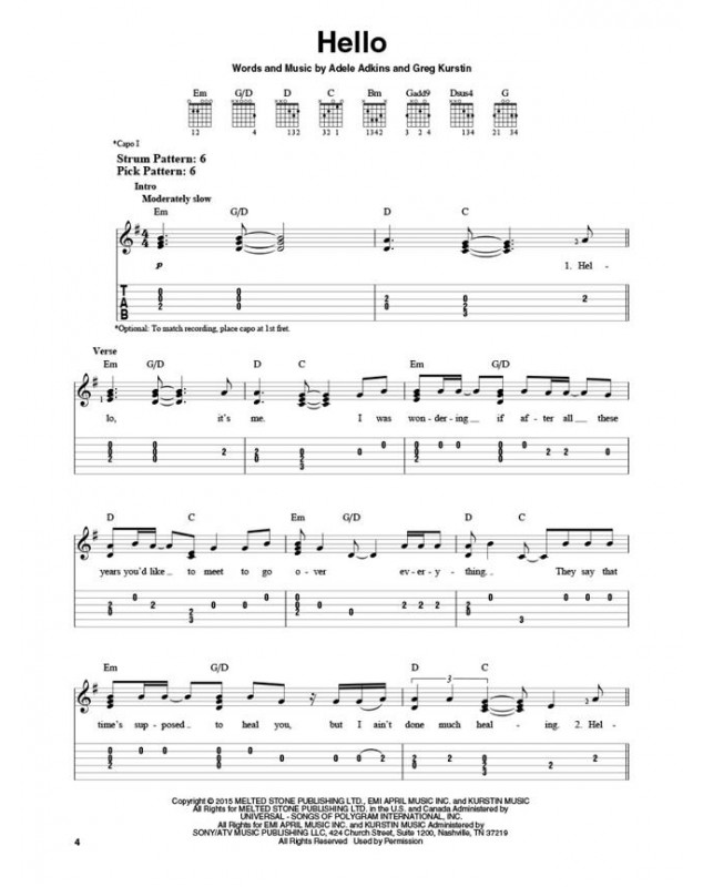 Adèle 25 (Easy Guitar)