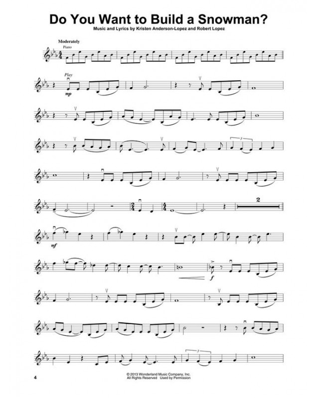 Violin Play-Along volume 48 - Frozen - La Reine des neiges