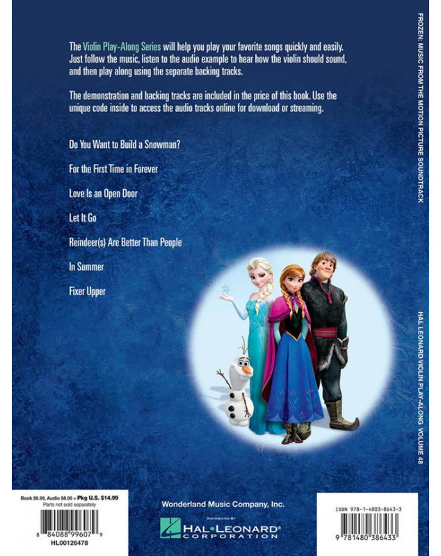 Violin Play-Along volume 48 - Frozen - La Reine des neiges