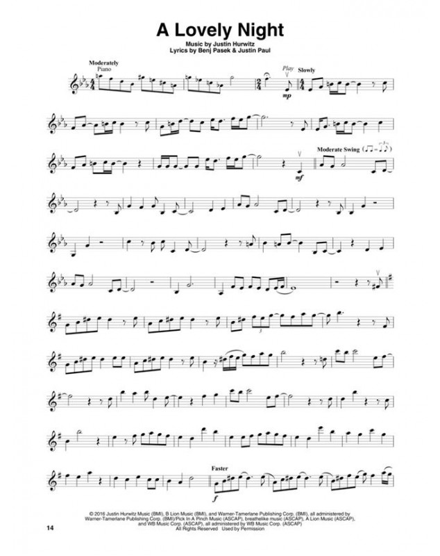 La La Land - Violin Play-Along - Partitions - Hal Leonard