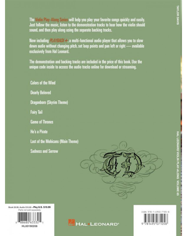 Violin Play-Along Volume 65 - Taylor Davis