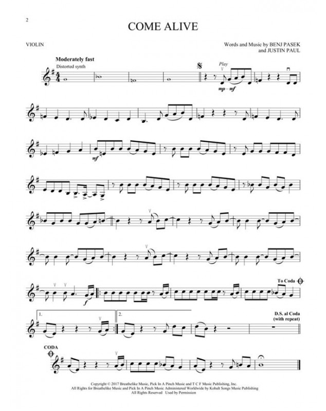 The Greatest Showman - Violin