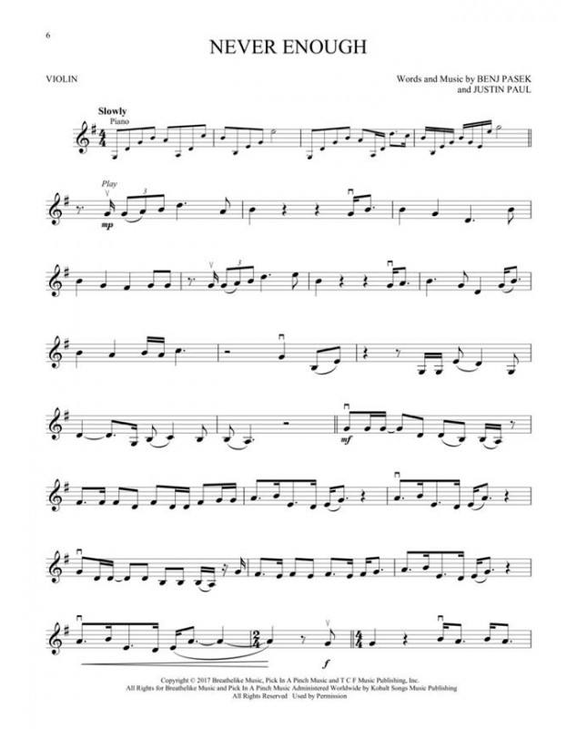 The Greatest Showman - Violin