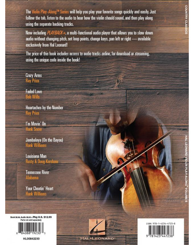 Violin Play-Along Volume 8 Country Classics