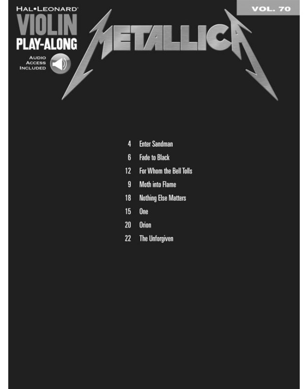 Violin Play-Along Volume 70 - Metallica