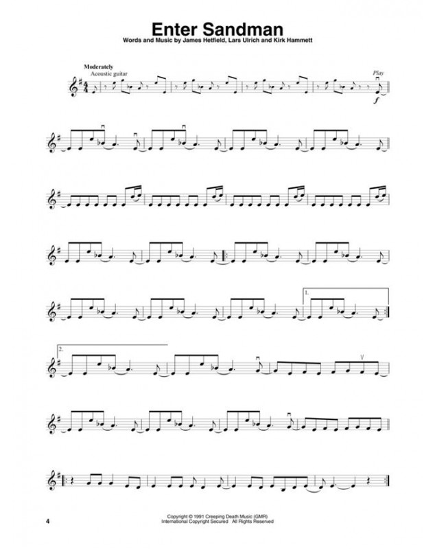 Violin Play-Along Volume 70 - Metallica