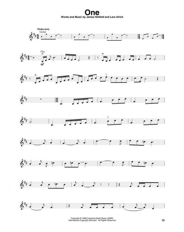 Violin Play-Along Volume 70 - Metallica