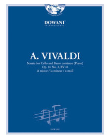 Sonata for Cello and BC Op.14 No.3,RV43 in a minor