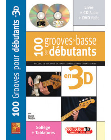 3555111002469 CARMF2291 Bruno Tauzin 100 Grooves Basse Pour Debutants Guitare basse Play Music France
