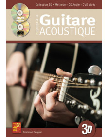 MUSMF0173  Initiation à la guitare acoustique en 3D Acoustic Guitar Play Music France