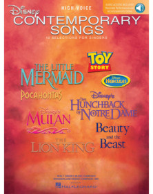 Disney Contemporary Songs     High Voice and Piano Recueil + Enregistrement(s) en ligne Vocal Collection TV, Film, Comédie music