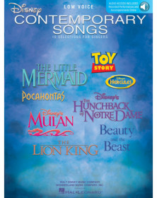 Disney Contemporary Songs     Low Voice and Piano Recueil + Enregistrement(s) en ligne Vocal Collection TV, Film, Comédie musica