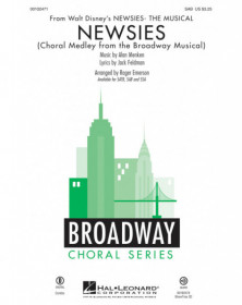 Alan Menken Newsies Choral Medley from the Broadway Musical Roger Emerson  SAB Conducteur chorale Broadway Choral TV, Film, Comé
