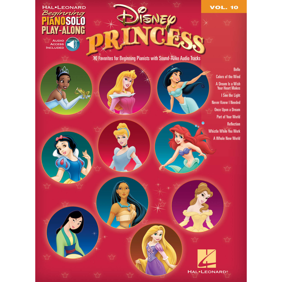 Disney Princess Beginning Piano Solo Play-Along Volume 10   Piano Recueil + Enregistrement(s) en ligne Beginning Piano Solo Play