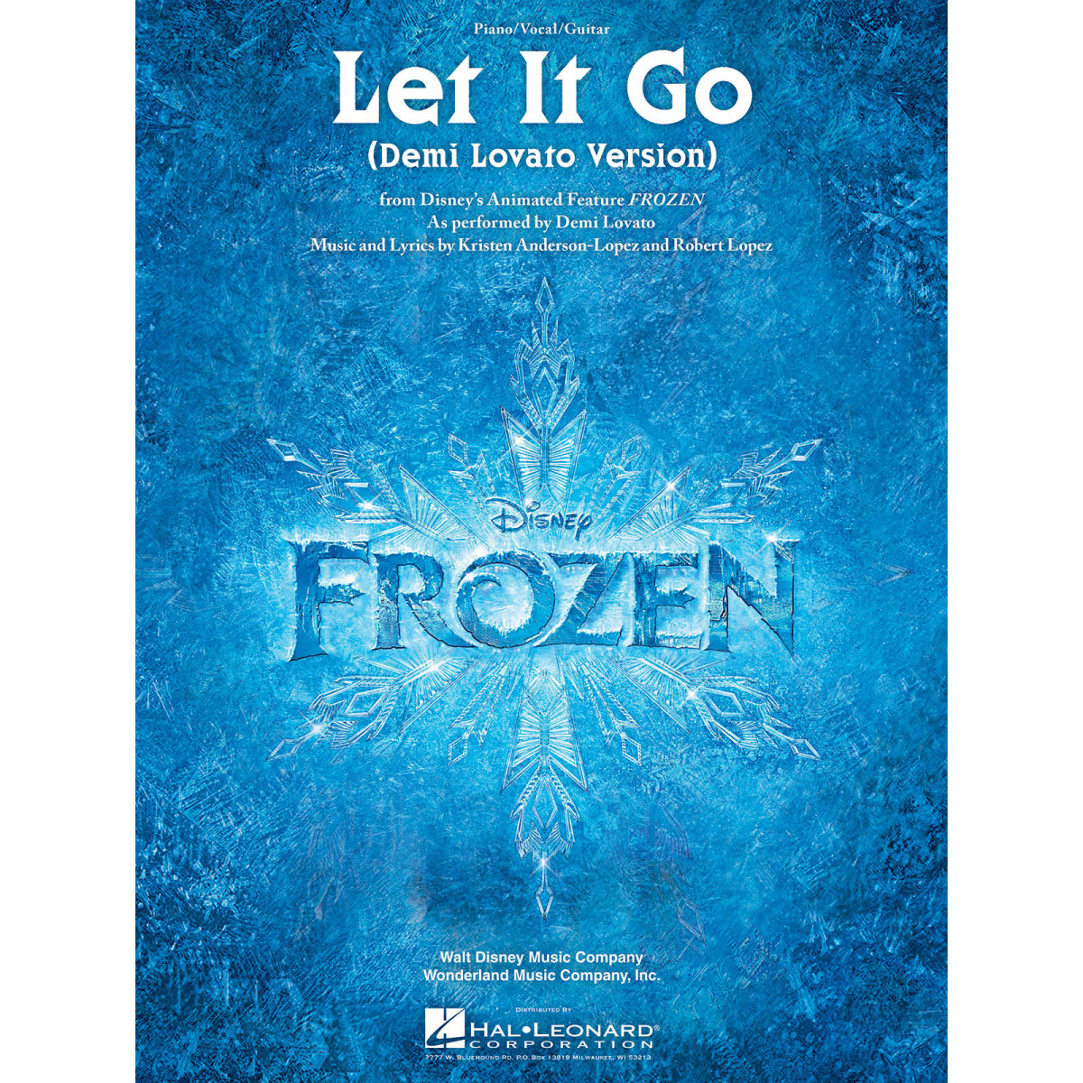 Let It Go    Piano, Chant et Guitare Recueil Piano Vocal TV, Film, Comédie musicale   9781495030505 884088968199 HL00124617