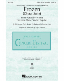 Christine Hals Frozen (Choral Suite)  Roger Emerson SSAATTBB, opt. a Cappella Conducteur chorale Disney Choral TV, Film, Comédie