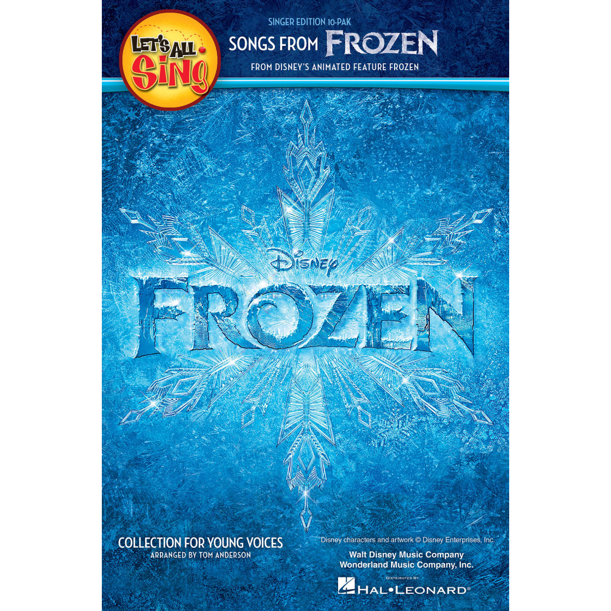 Let's All Sing Songs from Frozen Collection for Young Voices Tom Anderson  Choeur Recueil Expressive Art (Choral) TV, Film, Comé
