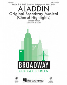 Alan Menken Aladdin - Original Broadway Musical Choral Highlights Mac Huff  SAB Conducteur chorale Broadway Choral     888680029
