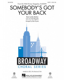 Alan Menken Somebody's Got Your Back from Aladdin - Original Broadway Musical Mark Brymer  SATB Conducteur chorale Pop Choral Se