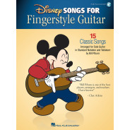 Disney Songs for Fingerstyle Guitar 15 Classic Songs Arranged by Solo Guitar in Standard Notation and Tablature Bill Piburn  Gui