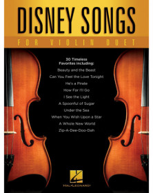Disney Songs for Violin Duet    2 Violons Recueil String Duet TV, Film, Comédie musicale   9781495088759 888680666965 HL00217578