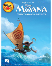 Let's All Sing Songs from MOANA Collection for Young Voices   Vocal and Piano Recueil Expressive Art (Choral) TV, Film, Comédie 