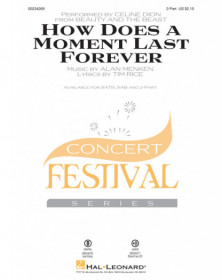 How Does A Moment Last Forever from Beauty and the Beast Mac Huff  2-Part Choir and Piano Conducteur chorale Disney Choral TV, F